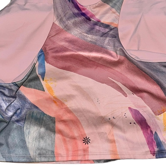 Athleta Conscious Crop Sports Yoga Bra Printed Watercolor 3X D DD+ NWT - Picture 5 of 13